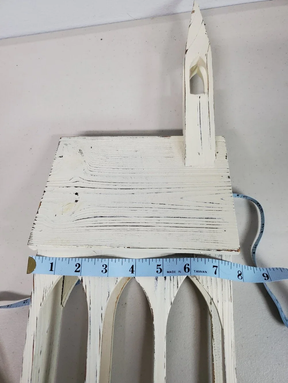 Shabby Chic Rustic Farmhouse Style Church Christmas Card Mail Holder Cottagecore